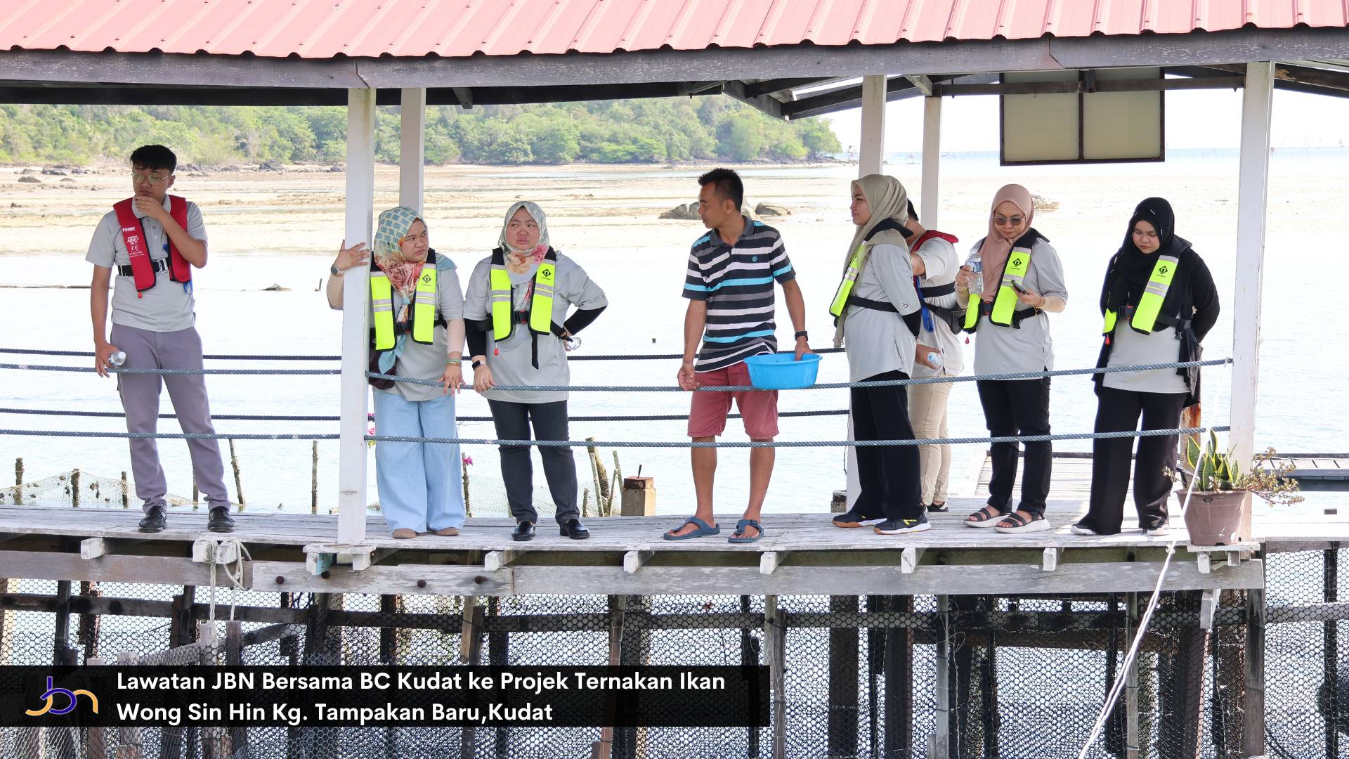 Lawatan Jabatan Bendahari Negeri bersama Bendahari Cawangan Kudat ke Projek Ternakan Ikan Wong Sin Hin Kg Tampakan Baru, Kudat